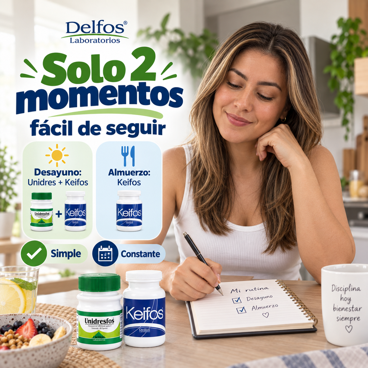 Modo de uso del combo: desayuno y almuerzo